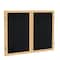 Ghent Enclosed Bulletin Board, 2 Door, Rcycl, Oak Frame, 3 ft H x 5 ft W, Black PW23660TR-BK - alternate 1